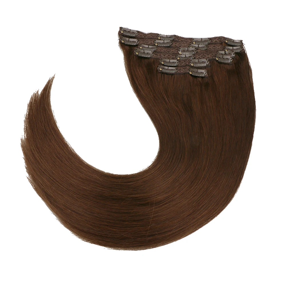 Toysww 6 шт./компл. наращивание волос с зажимом Человеческие волосы Remy среднего