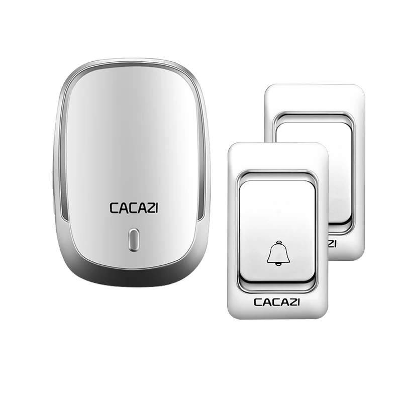 Звонок CACAZI беспроводной со светодиодсветильник 200 м 4 громкости 36