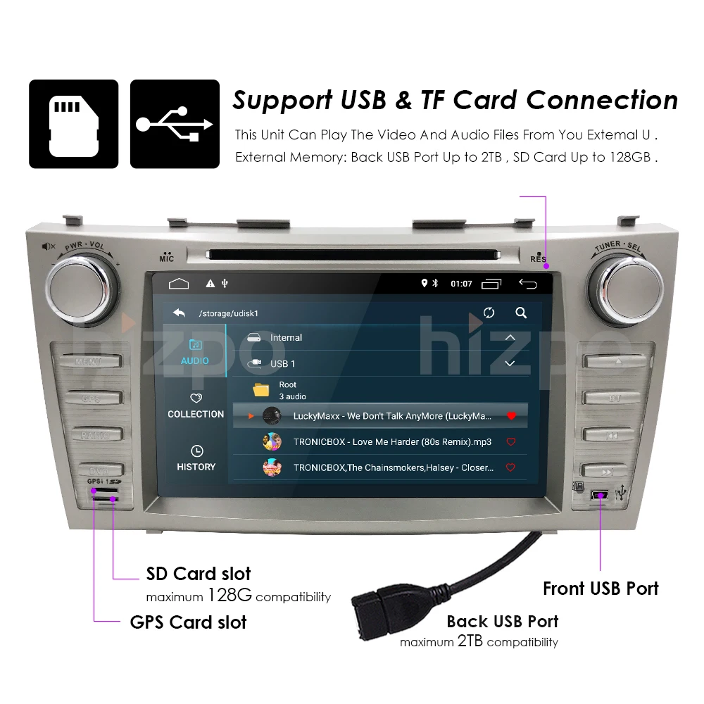 Android 9,0 четырехъядерный " Автомобильный dvd-плеер для Toyota Camry 2008-2011 gps Navi поддержка dab+ SD/USB сенсорный экран радио mp3 Bluetooth