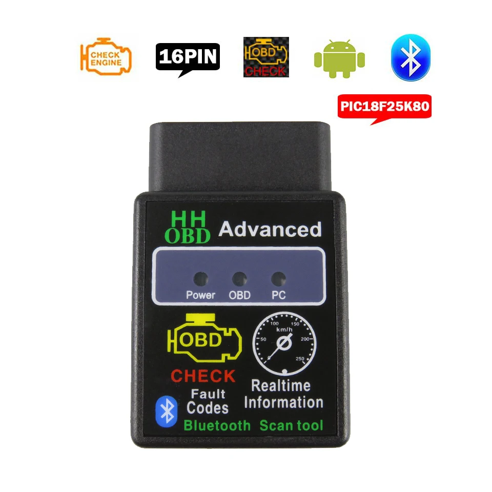 Автомобильный сканер ELM327 Bluetooth Obd2 Автомобильные диагностические инструменты V1.5