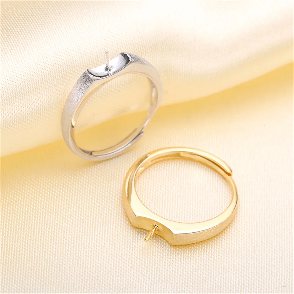 

Fashion Rings Resizable Design Rings Base 925 Sterling Silver Pearl Rings Settings Women DIY Pearl Rings Accessory No Pearl