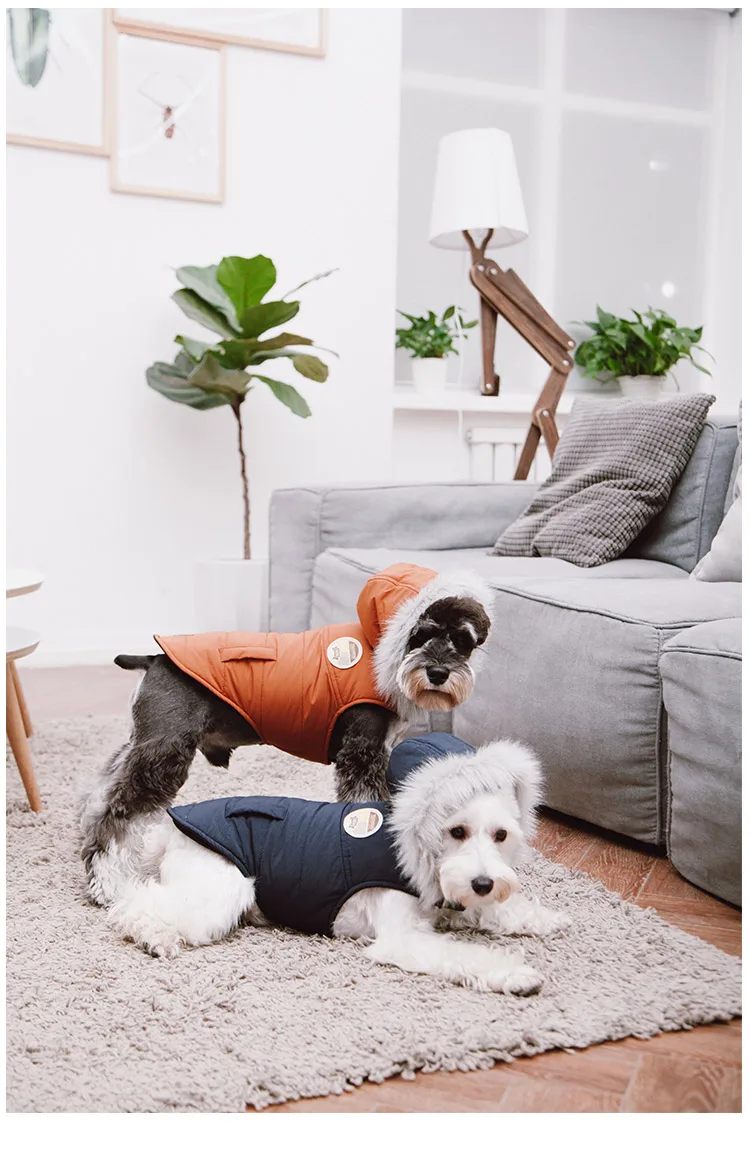 Зимняя теплая Роскошная Одежда для домашних животных водонепроницаемое пальто