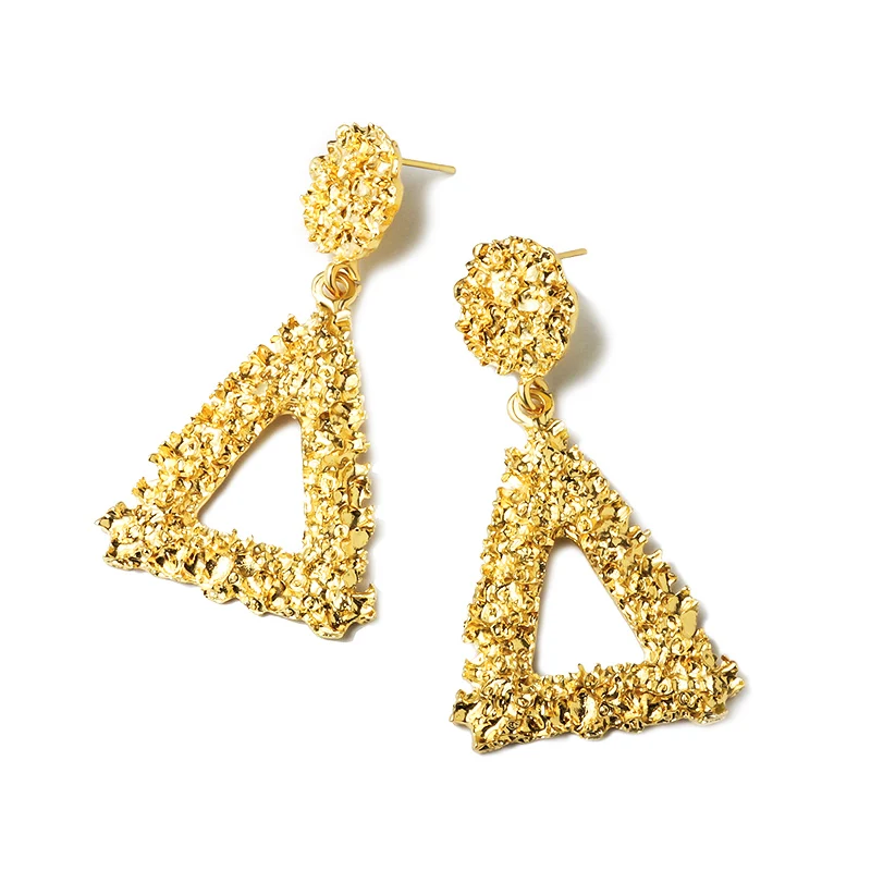 Gold 7 BICUX, модные золотые Висячие серьги для женщин, массивные большие геометрические металлические серьги, Женские Висячие серьги, современные ювелирные изделия - Окраска металла: Gold 7