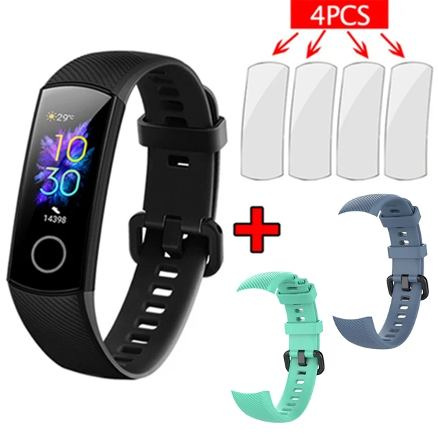 add green Rockblue Смарт-браслет huawei Honor band 5 AMOLED huawei smartwatch с кислородом крови пульсометр ftness трекер сна спортивные часы - Цвет: add green Rockblue