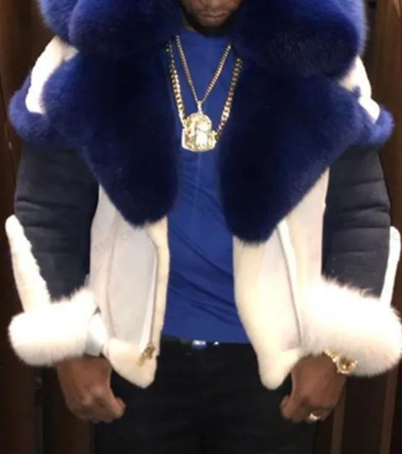 

Faux Fur Coat Men Autumn Winter Harajuku Korean Wadding Solid Jacket Parka Abrigos Mujer Invierno Winter Coat Men Clothing