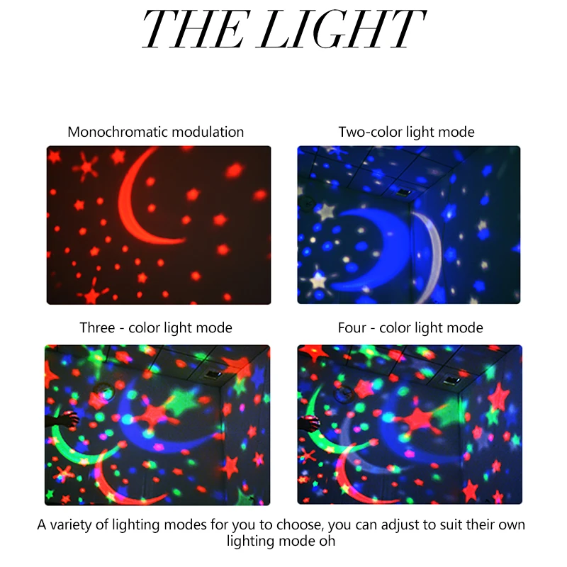 

Sky Projector Star Moon Galaxy Light Children'S Bedroom Decoration Projector Rotating Kindergarten Night Light LED Baby Light