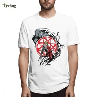 new casual fullmetal circle homme tee shirt male popular top design for male graphic homme tee shirt