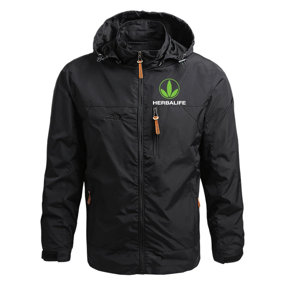 

New Herbalife Logo Mens Fashion 2021 Comfortable Casual Printing Zipper Custom Style Movement Fitness Windproof Style Jackets