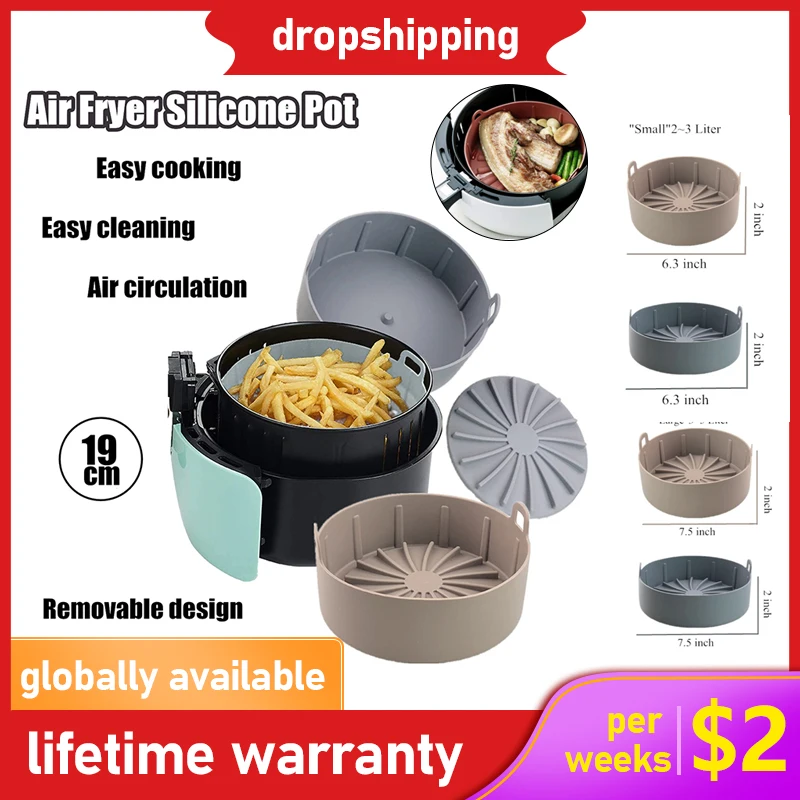 Толстая силиконовая Сковорода-гриль для фритюрницы многофункциональные