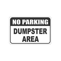 no parking dumpster area tow away warning metal sign for front door aluminum sign heavy duty metal tin sign gift