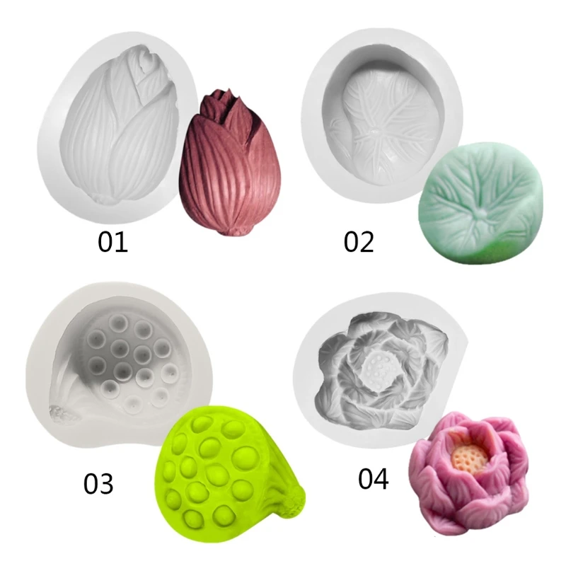 

Lotus Flower Silicone Mold DIY Cake Fondant Mould Soft Candy Pastry Decorating