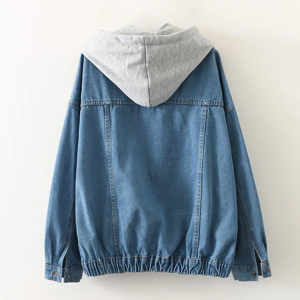 Джинсовая куртка Женская Повседневная джинсовая с длинным рукавом Джинсовое