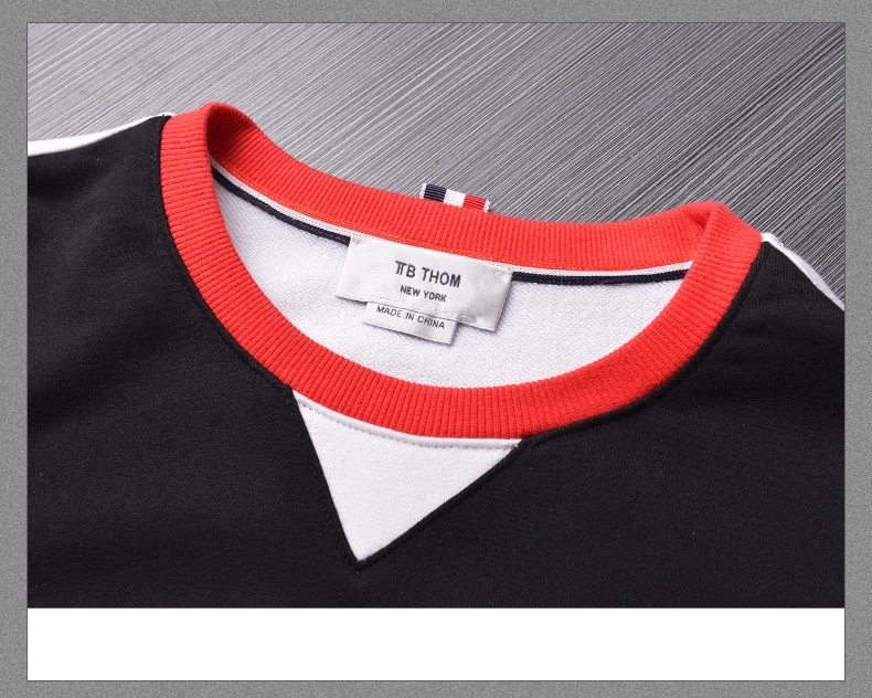 

2021 Fashion TB Brand Hip Hop Spring Clothing Cotton Jacket Men Women Sweatshirts Slim Patchwork Casual Sportswear Coat