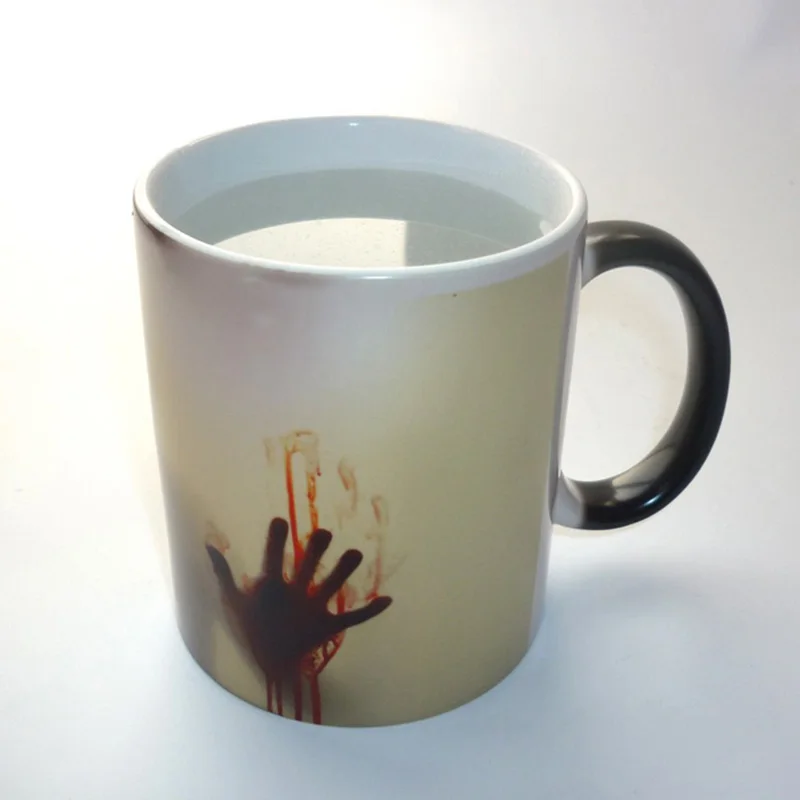 1 шт. меняющая цвет кружка в ходячих мертвецах Термочувствительная керамическая
