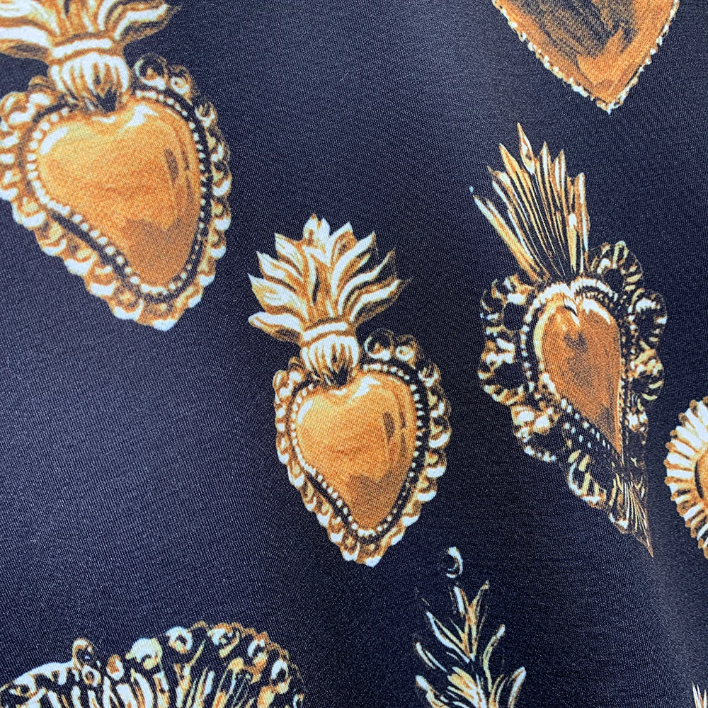 

Men's Cotton O-Neck Printed with crown heart T-shirt D|419202512