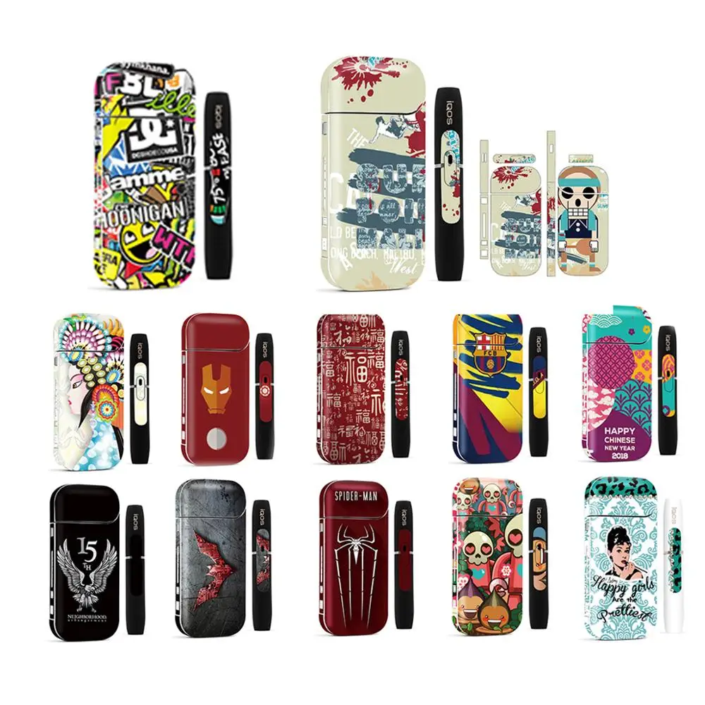 Чехол с героями мультфильмов Volcanee для IQOS, Защитная пленка для IQOS 2,4 Plus, коробка для электронных сигарет, модный стикер, футляр для вейпа