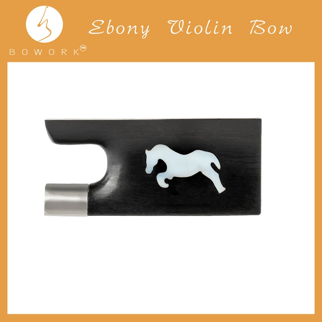 

Полностью облицованная черная лягушка BOWORK с рисунком лошади, инкрустация 4/4, детали банта для скрипки