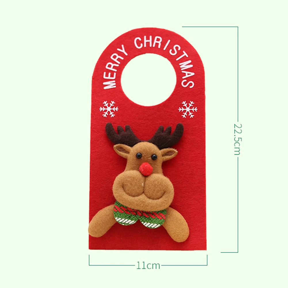 

4PCS Christmas Door Hanging Pendant Christmas Decorations For Home Hotel Door Handle New Year Decoration Christmas Ornament