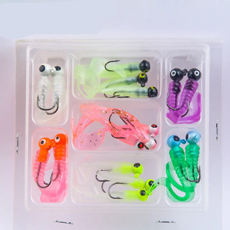 

17 шт./упаковка, детские носки, рыболовные приманки червяк, мягкие приманки для рыбалки с одной из шифона и удлиненным шлейфом, мягких примано...