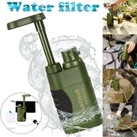 water purifier pump with replaceable carbon 0 01 micron 4 filter stages portable outdoor emergency and survival gear