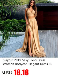 Slaygirl/красные вечерние платья макси для женщин с высоким разрезом; однотонное элегантное платье; пикантные длинные платья на бретельках для ночного клуба; Vestidos; Модная одежда