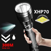 super bright xhp70 2 diving flashlight ipx8 highest waterproof rating professional dive light powered by 26650 battery hand rope