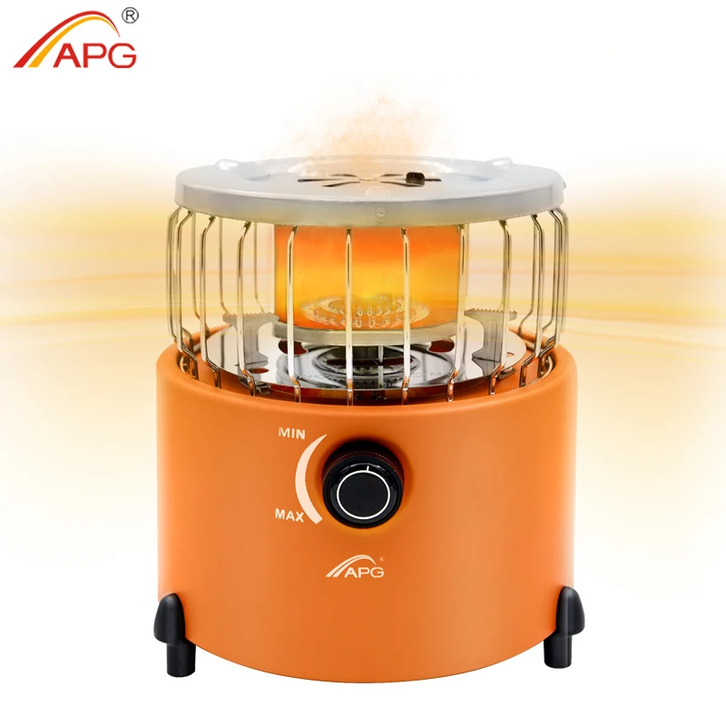APG-calentador de Gas portátil 2 en 1 para acampar, estufa de Gas para exteriores, tienda de propano butano, sistema de cocina