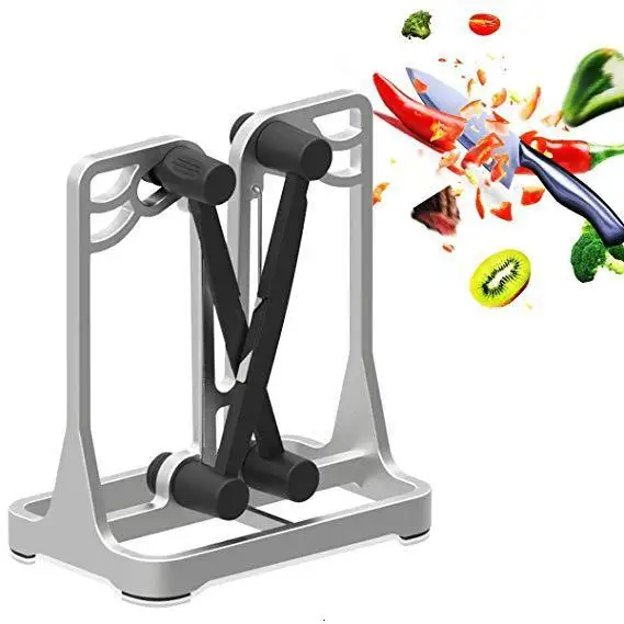 Новая кухонная точилка для ножей подставка полировка зубчатых СКОШЕННЫХ лезвий