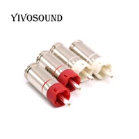 yivosound high quality hifi diy 9mm silver plated brass rca plug audio connector