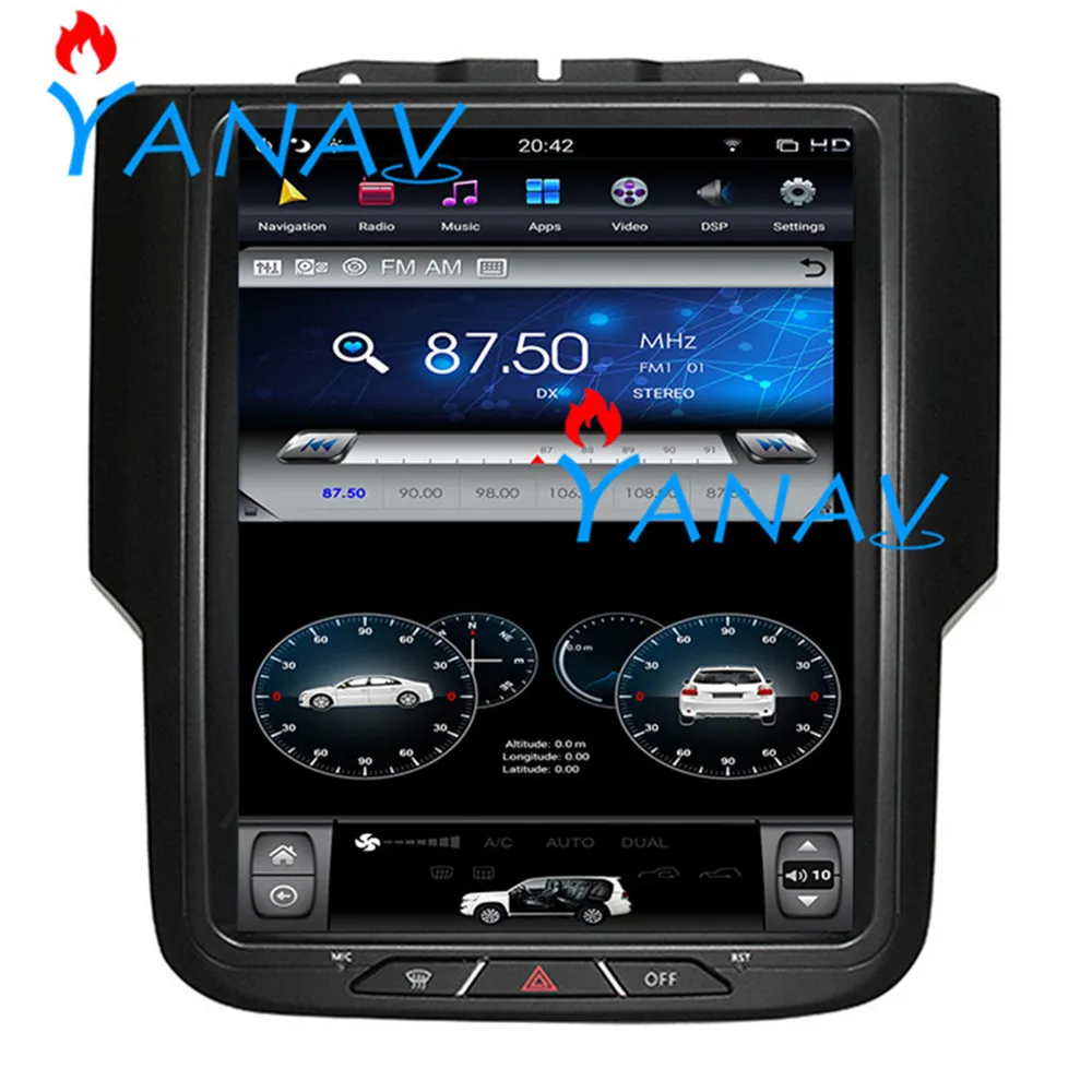 Автомобильный мультимедийный плеер 10 4 дюйма для dodge ram 2013 2018 GPS навигация