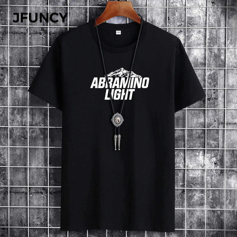 

JFUNCY 2021 Cotton Men Oversized T-Shirt Summer Casual T-Shirt Fashion Letter Printing Short-Sleeved Loose Comfortable Men Tops