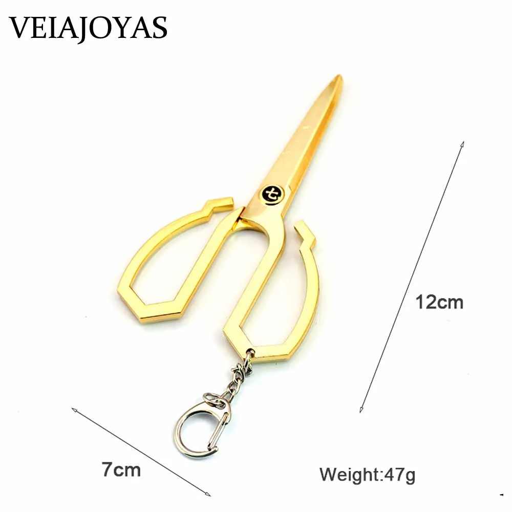 Hot Anime Assassin Scissor Seven Alloy Weapon Keychains Amulet Tag Pendant Keychain Key Rings Holder for Men Jewelry Accessories | Украшения