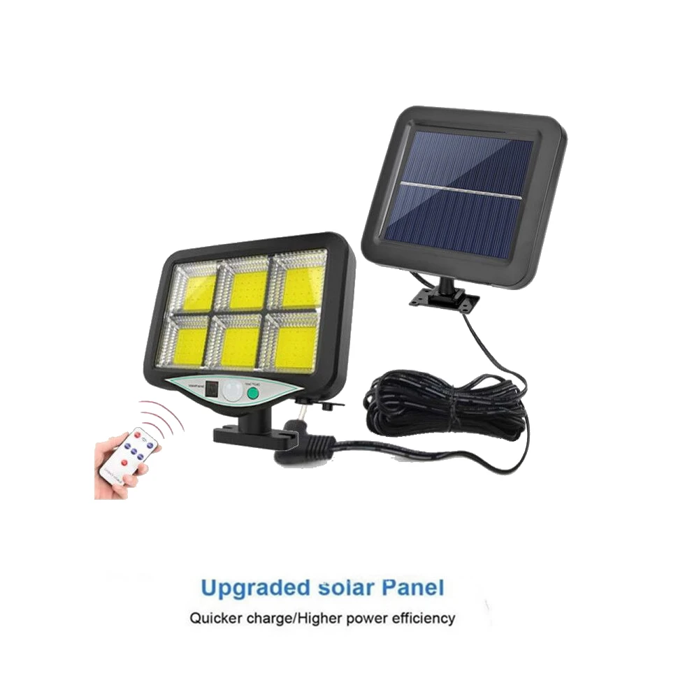 

Уличный светильник на солнечной батарее, 120 светодиодов, с датчиком движения