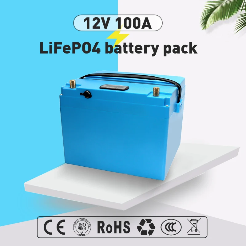 

Lifepo4 12v 100Ah батарея литий-ионный аккумулятор 12100ah ночное рыбацкая лодка батарея электрического инструмента солнечной системы батарейный бло...