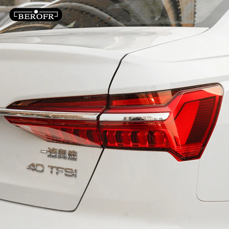 2P для Audi A6 C8 S6 2019 2020 оттенок автомобильных фар черная защитная пленка задняя фара