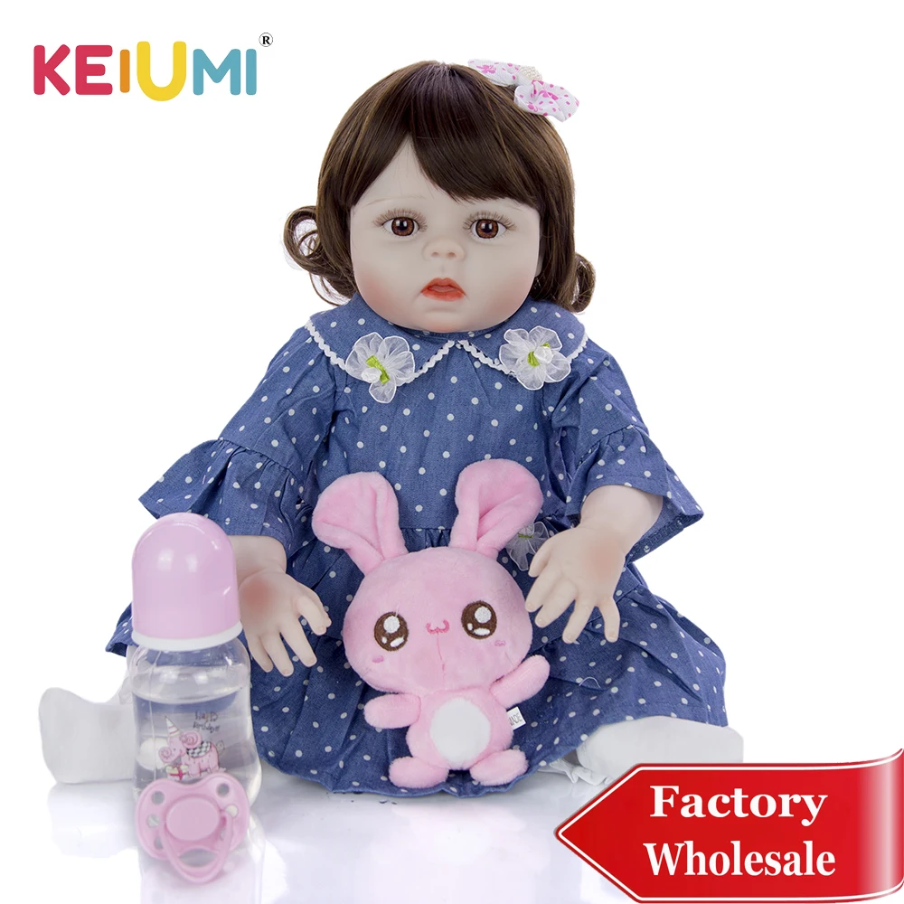 KEIUMI Новые 43 см силиконовые куклы Reborn Boneca Realista модные детские для принцессы