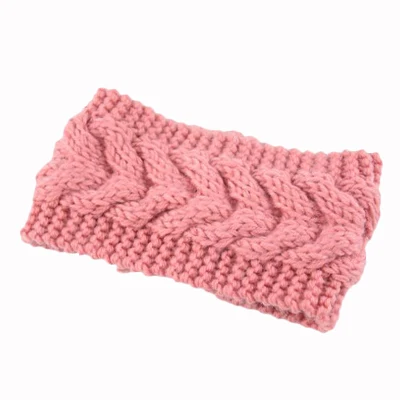 B-pink Женские зимние шапки, шерстяная одноцветная кепка для защиты ушей, модная зимняя вязаная шапка, женские шапочки, аксессуары для волос - Цвет: B-pink