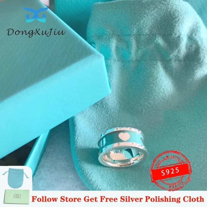 

925 sterling silver ring is perfect for women's luxury jewelry as a gift from TF Original Logo Brand