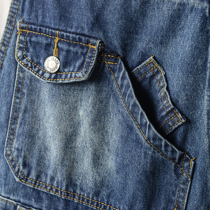 Mens Fashion Suspender Bib Cargo Pants Pockets 2020 Men's Hip Hip Denim Jumpsuit Men big Size Ripped Jeans Overalls Rompers 5XL