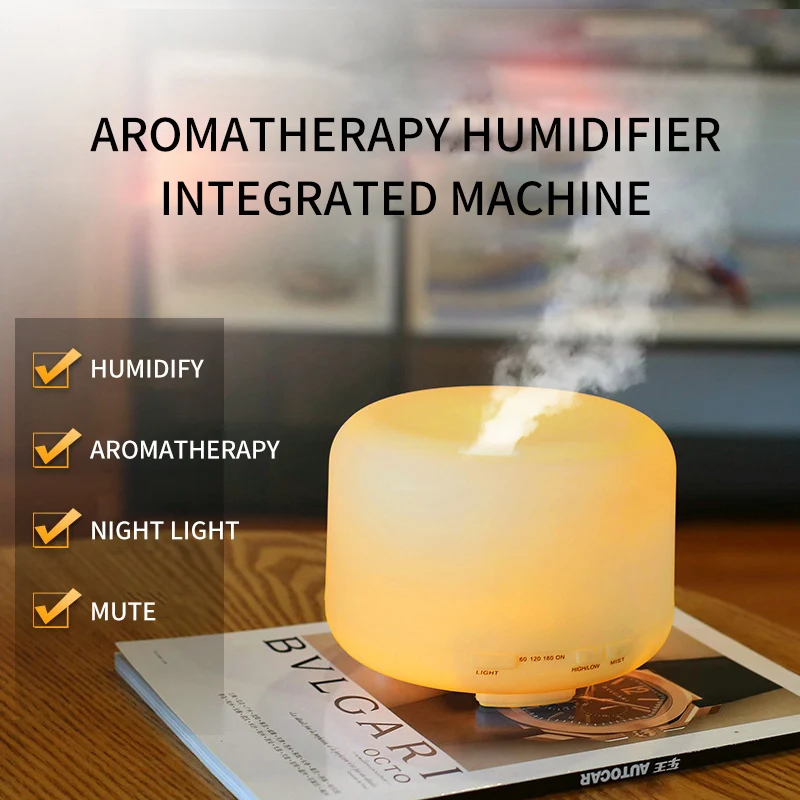 

500ML Mute Ultrasonic Air Humidifier Aroma Essential Oil Diffuser For Home Car Fogger Mist Maker With LED Night Lamp