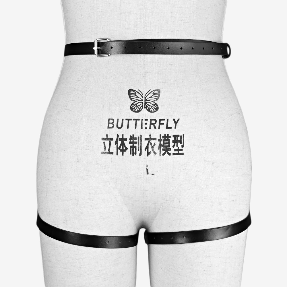 Модный трендовый пикантный кожаный ремень в стиле панк женские чулки боди бандаж