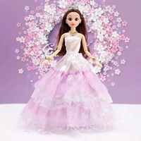 16 bjd accessories purple lace cosplay princess wedding dresses for barbie doll clothes outfits party gown kids baby diy toys