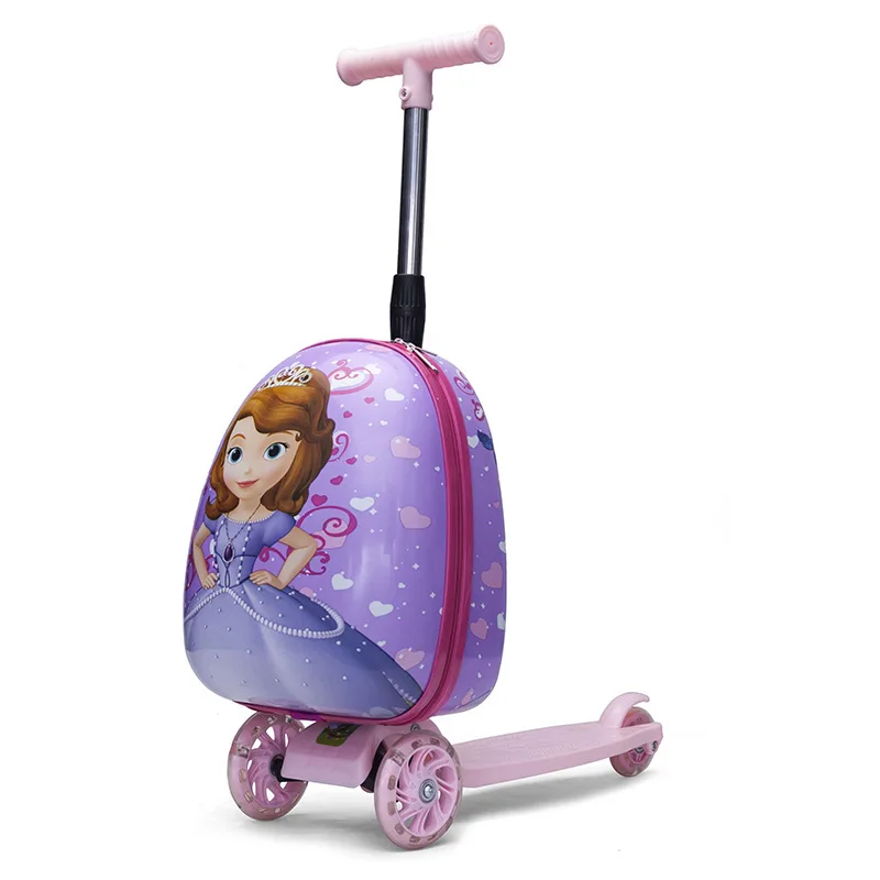 Детский мультяшный чехол на колесиках самокат чемодан багаж для скейтборда |