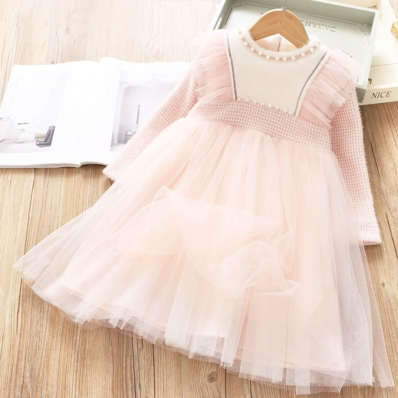 

JO&MI 2020 winter girls new design one-piece princess dress girls fashion dress girls clothes