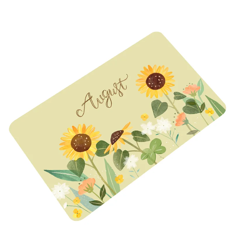 

Flowers Print Doormat Entrance Door Morden Mats In The Bathroom Anti-slip Carpet for Kitchen Floor Home Decor