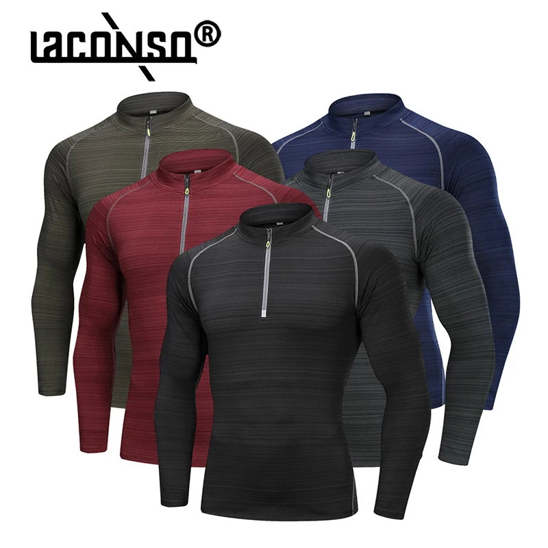 

Мужские компрессионные колготки LACONSO, костюм для фитнеса, быстросохнущее нижнее белье для бега, спорта, мужа
