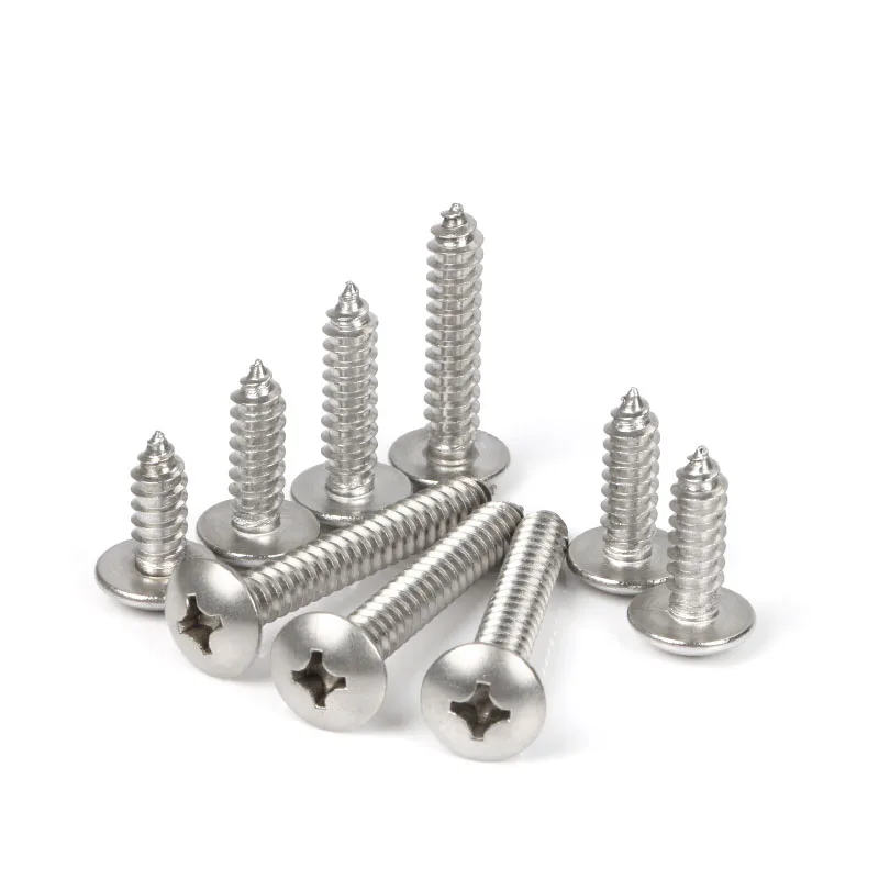 

50 шт M5 мм 304 Нержавеющая сталь плоская головка Самонарезающий винт головка гриба головка зонтика * 13/16/19-80