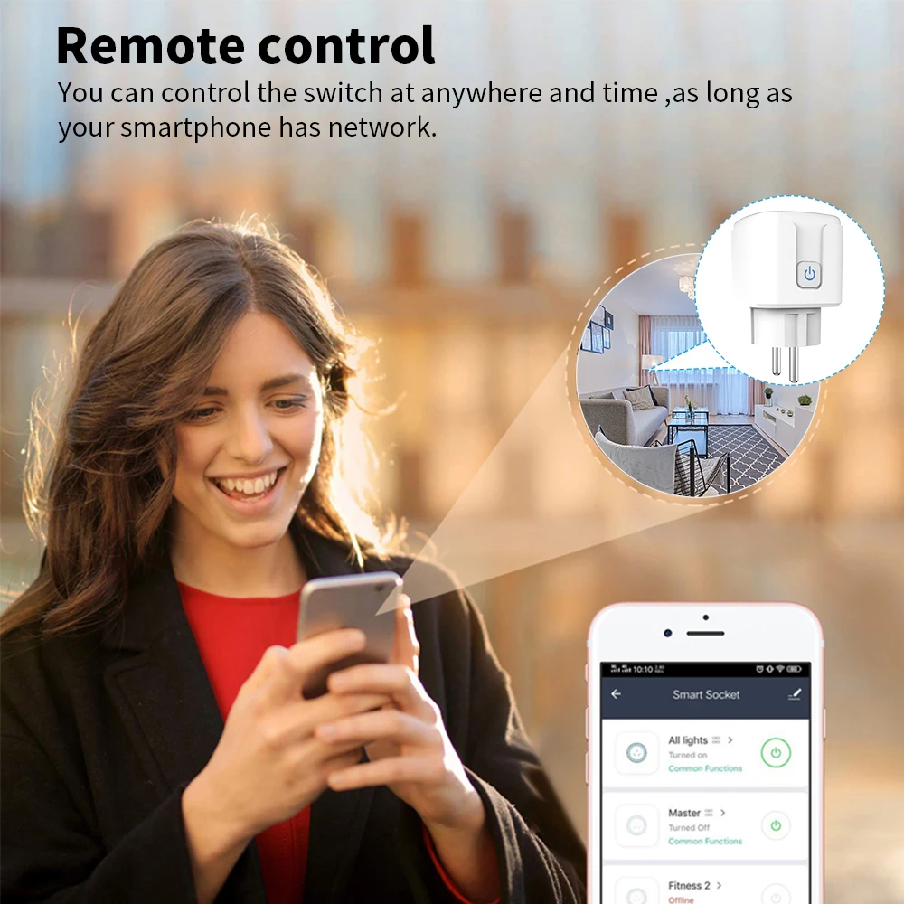 wenhiot zigbee 3 0 smart socket eu plug 16a tuya smart home automation monitor timer electronic outlet support google home alexa free global shipping