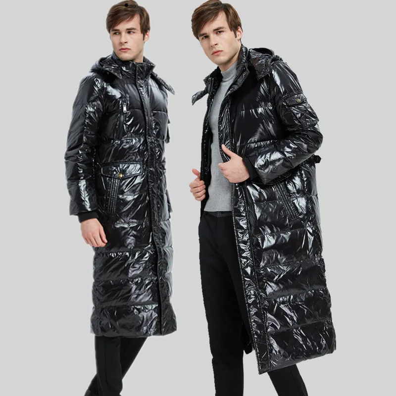 Мужской длинный пуховик утепленная куртка до колен деловая - Цена: 27686.71