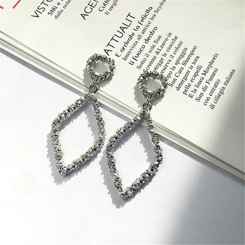 Необычные очаровательные серьги в форме ромба для женщин модные аксессуары